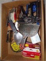 Stapler, staples, Carpet knife, Trowels, Misc