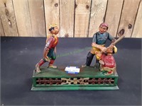 Cast Iron Hometown Baseball Mechanical Bank