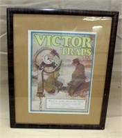 Victor Traps advertising poster sheet reprint in