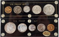 US PROOF SETS IN CAPITAL PLASTIC 1953 1954