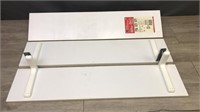 3 White Wall Shelves W/ Attached Wall Brackets