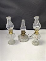 Vintage  Miniature Oil Lamps