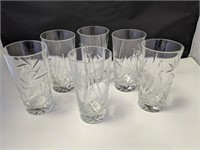 6 Crystal Pinwheel Glasses