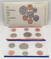 1992 Uncirculated U. S. Mint Coin Set
