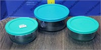 3 Anchor Hocking Storage Containers