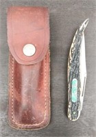 Schrader Knife w/Leather Sheath