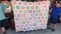 Multi Colored Hand Made Quilt