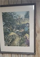 Wallace nutting print - garden of Larkspur