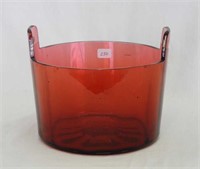 Cranberry large 6 1/2" dia by 5 1/4" high bucket