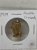 Rare 1919 K.B. Modern Health CRUSADER Pin by