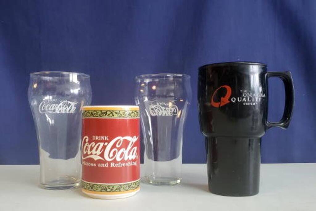 Collectible Coca-Cola COKE Glasses, mug, etc.