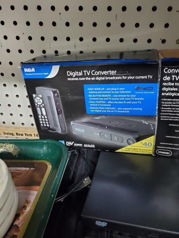 DVD player,digital t.v. converter plus