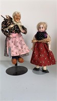 Two vintage dolls - Ravca Paris & bisque/cloth