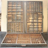 (3) Typeset Drawers, wooden, approx 17.5" x 32",