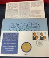 The Royal Wedding - coin and post office first day