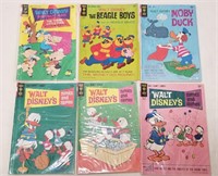 (6) Misc Vintage Walt Disney Comic Books