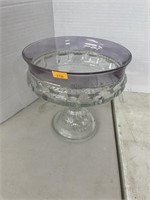 Kings crown lavender thumb print wedding bowl