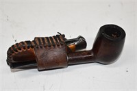 Pipe and Pocketknife in Leather Holder