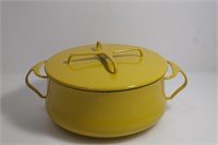 MCM DANSK JENS QUISTGAARD YELLOW ENAMEL 4 QT. POT