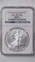 2 - ASE Silver Eagles NGC MS69