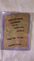 Original 1982 Southside Johnny guest pass/back sta