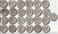 Lot Of 25 90% Silver Roosevelt Dimes