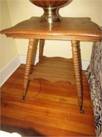 Side table with glass ball clawfeet