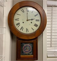 Antique 31 Day Wall Clock - Runs