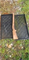 Boot Mat and Wooden Gun Cut Out.