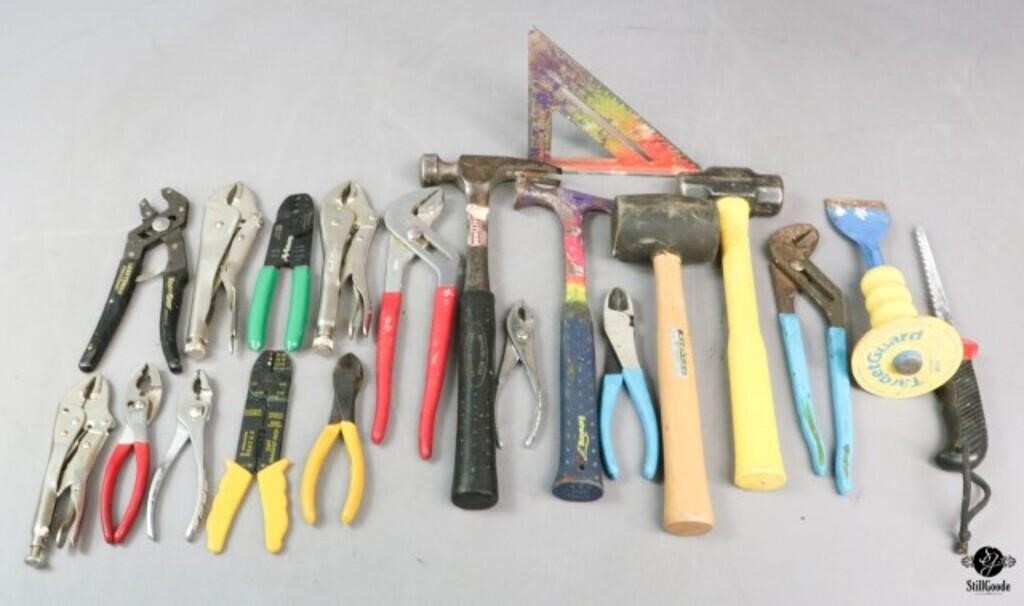 Tools; Pliers, Rubber Mallet, Saw +