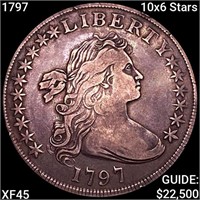 1797 10x6 Stars Draped Bust Dollar NEARLY UNCIRCUL