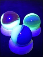 (3) UV patch marbles Mint