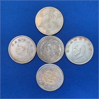 Lot- 5 Early Copies of World Coins