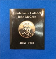 Lieutenant -Col John McCrae Coin
