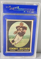 1958 Jim Brown Rookie CSA 4 Football Card