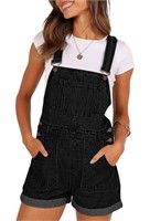 B3826  Pink Queen Womens Denim Shortalls S-2XL