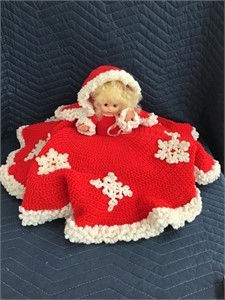 Large Crochet Christmas Doll