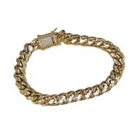 Stylish Chain Link Gold-tone Bracelet