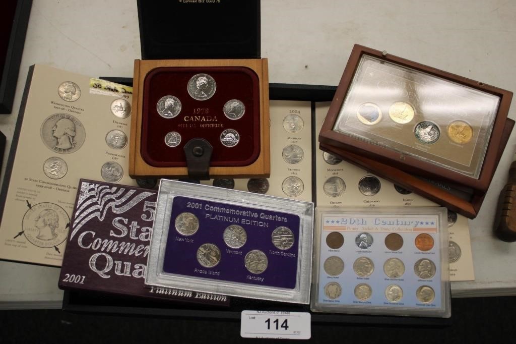 5PC COLLECTION OF COIN SETS