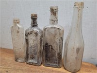 4 ANTIQUE Bottles#need cleaned