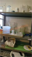 misc. kitchen container shelf lot