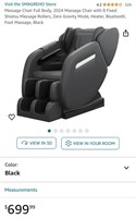 MASSAGE CHAIR (OPEN BOX, POWERS ON)