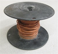Partial Spool Of Orange 14 AWG Solid Wire