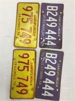 2 pairs Illinois license plates