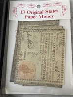 13 Original Estates Paper money - Copies