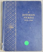 JEFFERSON NICKEL BOOK W/ 45 COINS - 1939-1964