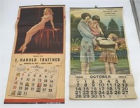 2 Calendars,1934,1950 Harold Trattner