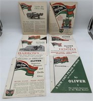 8 pcs.Oliver Equipment,Tractor Brochures