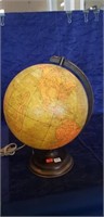 Vintage Lighted World Globe (Works)