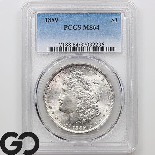 1889 Morgan Silver Dollar, PCGS MS64 Guide: 125
